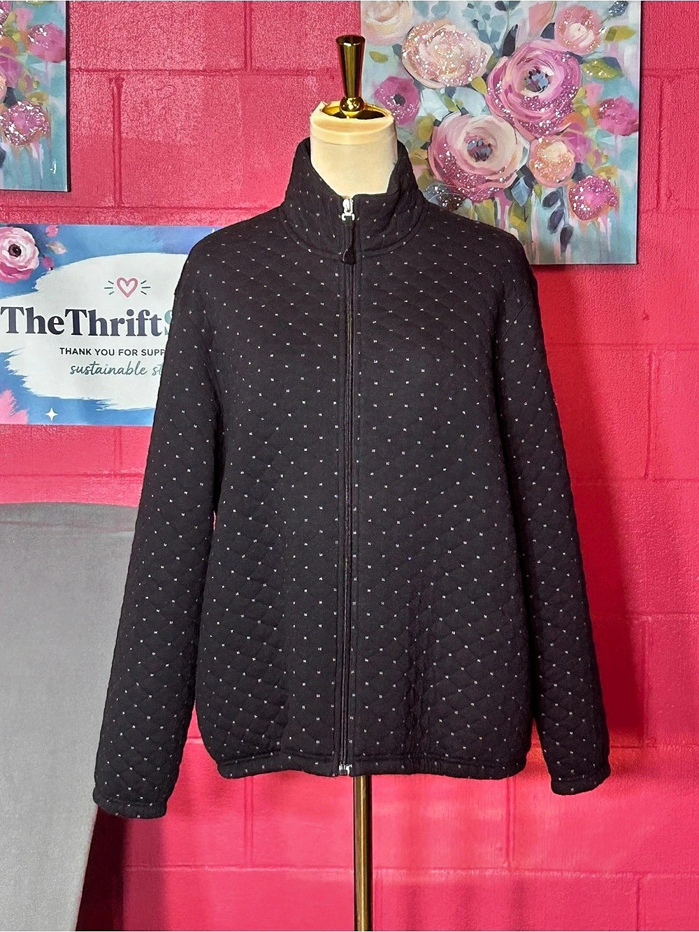BLAST Studio Quilted Jacket in Black Size Large